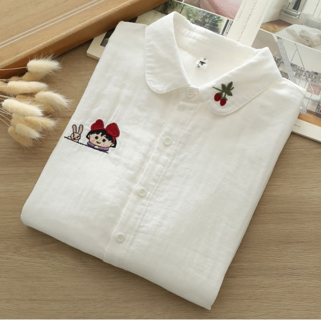 Linen cotton women shirt