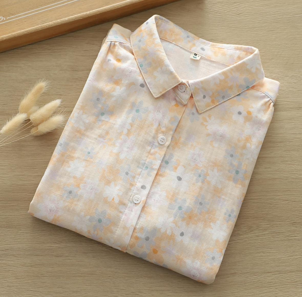 orange printed women shirt