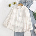 The classic pink line white shirt