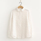 The classic pink line white shirt