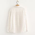 The classic pink line white shirt