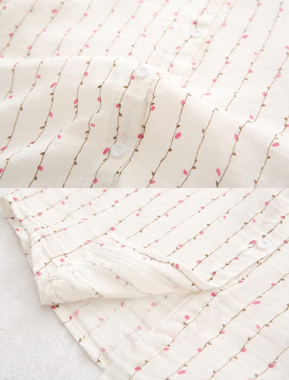 The classic pink line white shirt