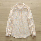 orange printed women shirt
