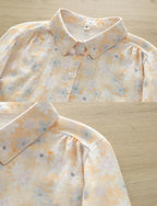 orange printed women shirt