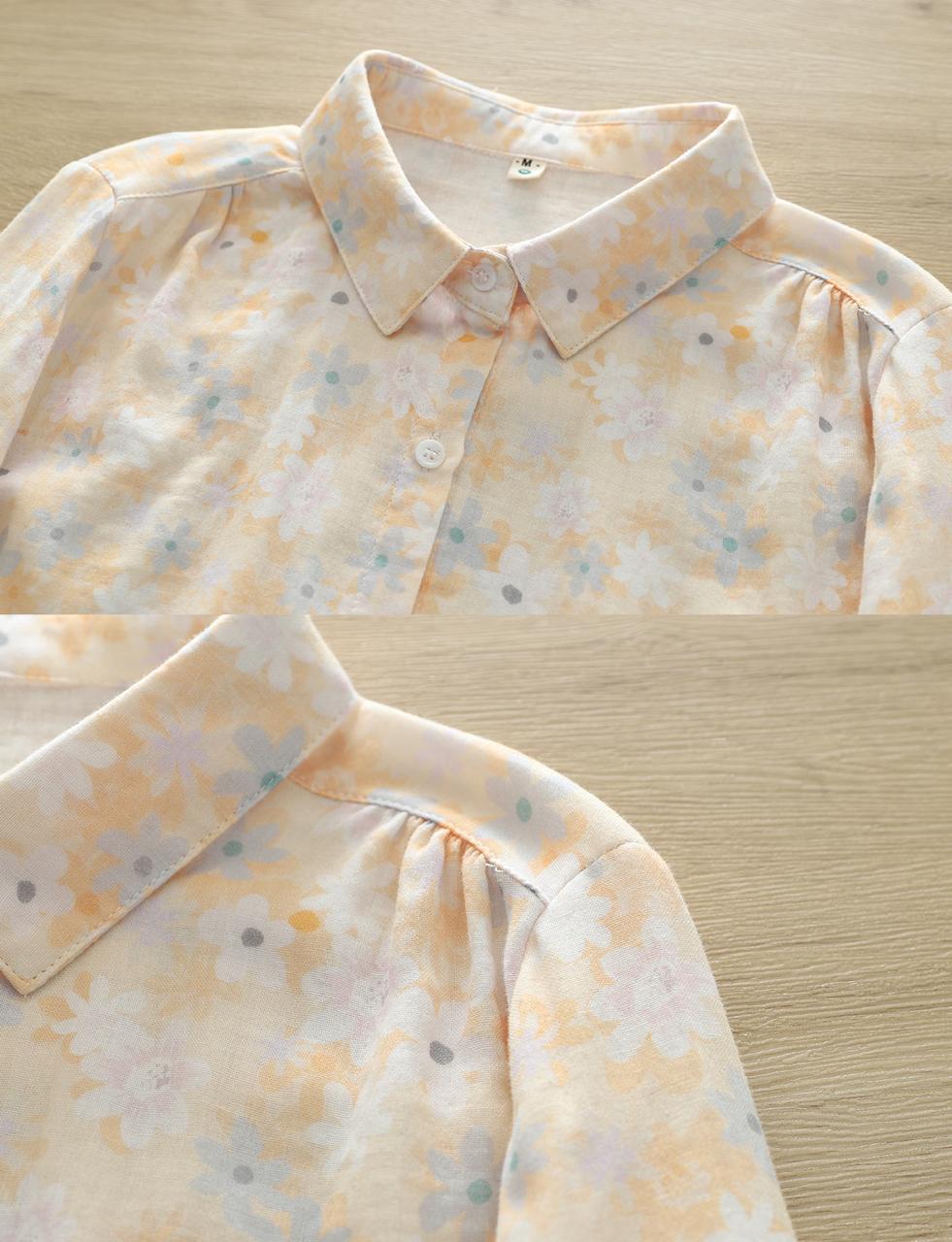 orange printed women shirt