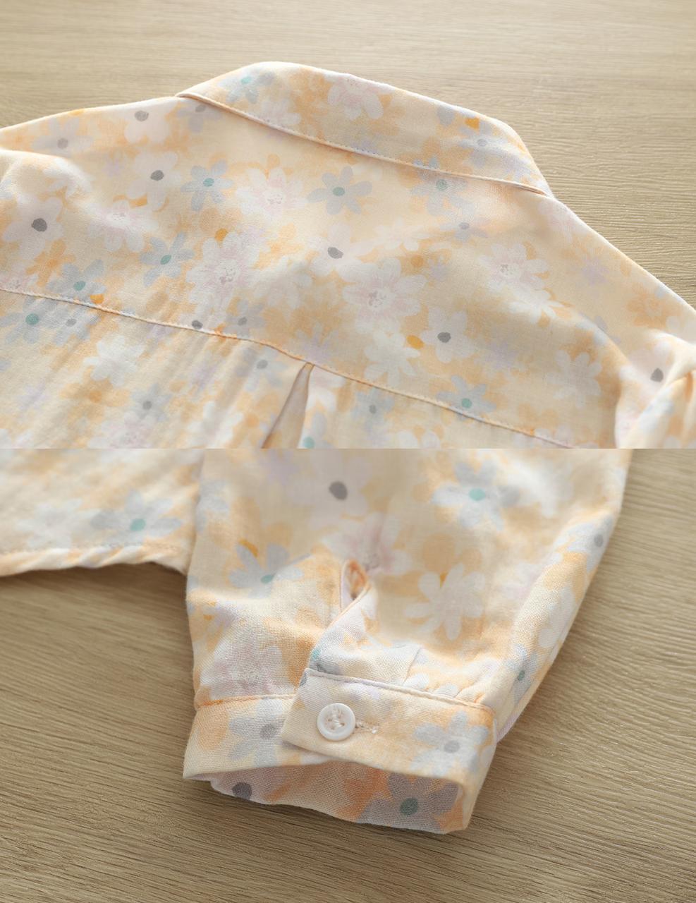 orange printed women shirt
