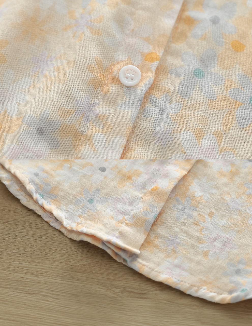 orange printed women shirt
