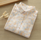 orange printed women shirt